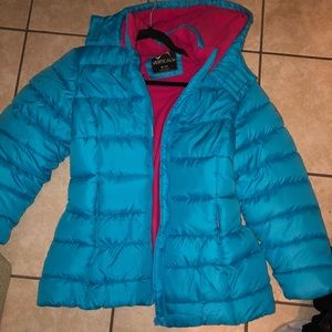 New blue and pink snow jacket